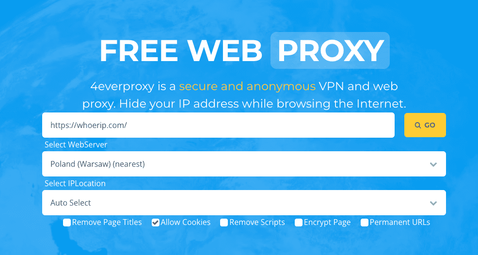 4everproxy – Top 10 Free Web Proxy Online