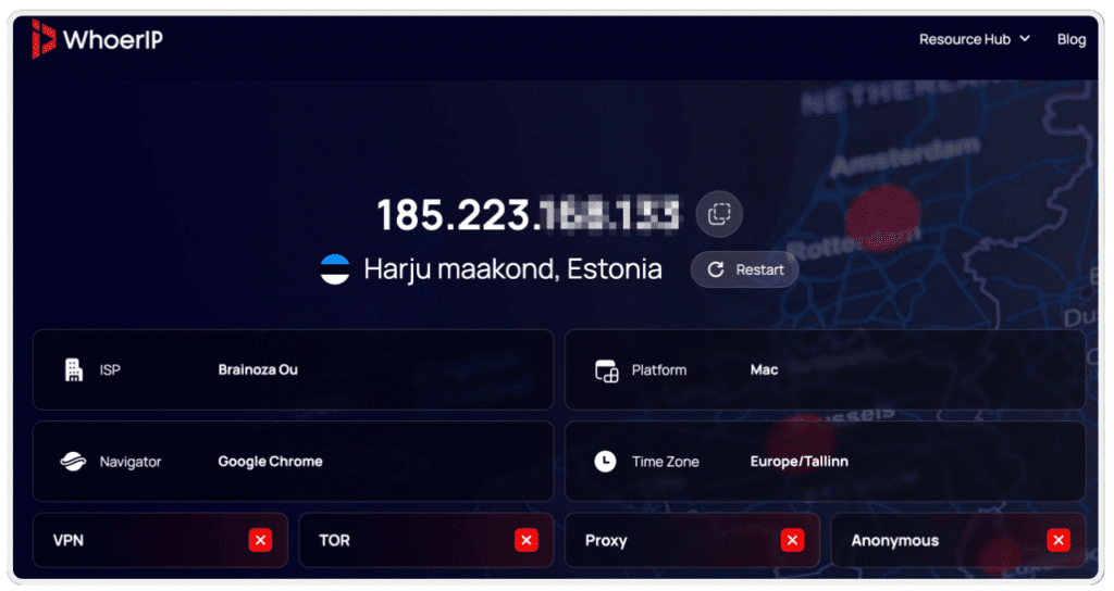 How to Find External IP Address on WhoerIP