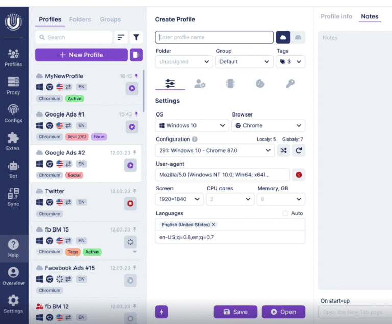 undetectable.io interface
