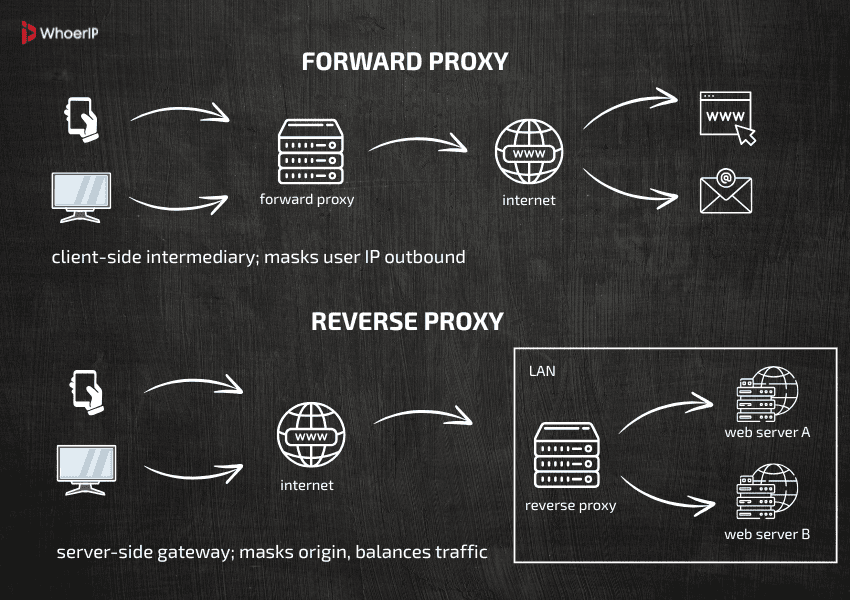 Forward vs Reverse proxy