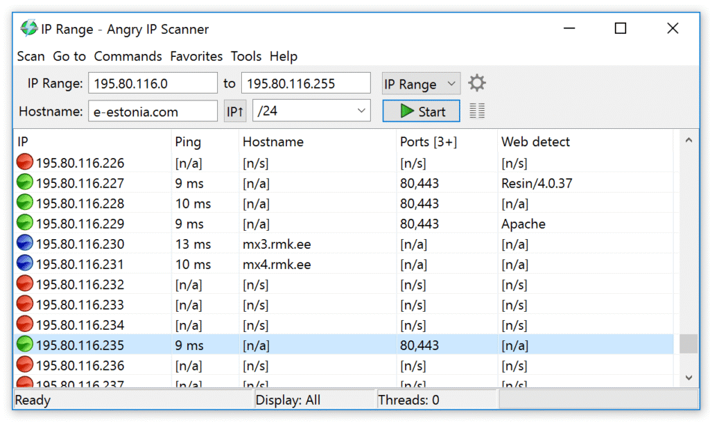 How to Find Camera IP Address in Angry IP Scanner
