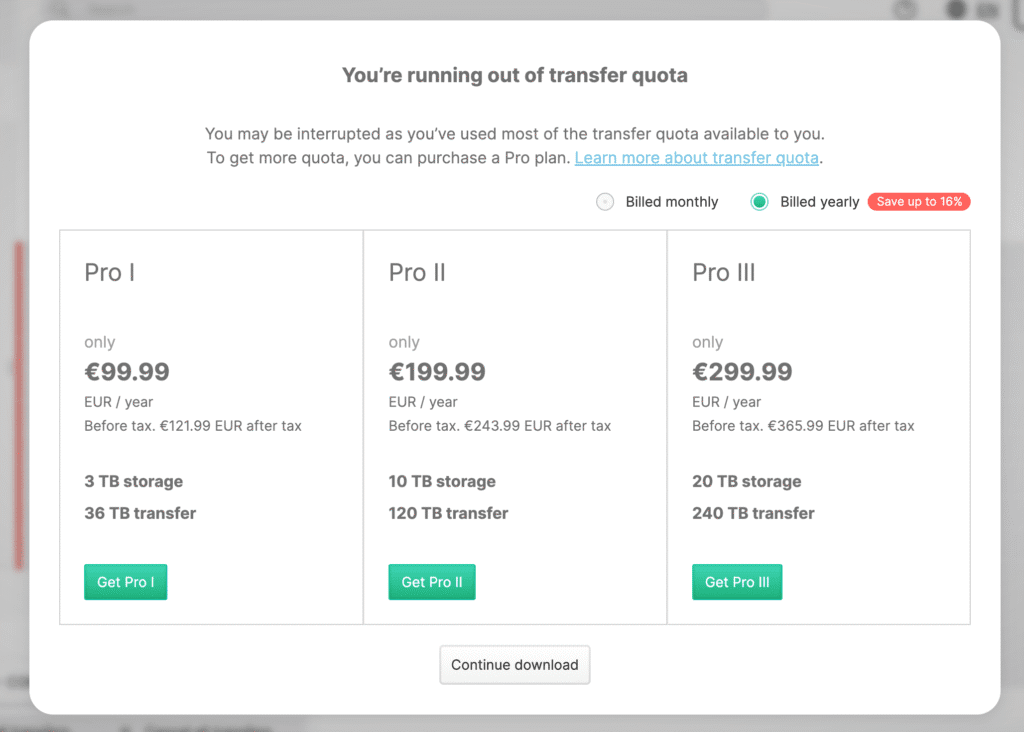 You're running out of transfer quota – How To Download From MEGA Without Limit