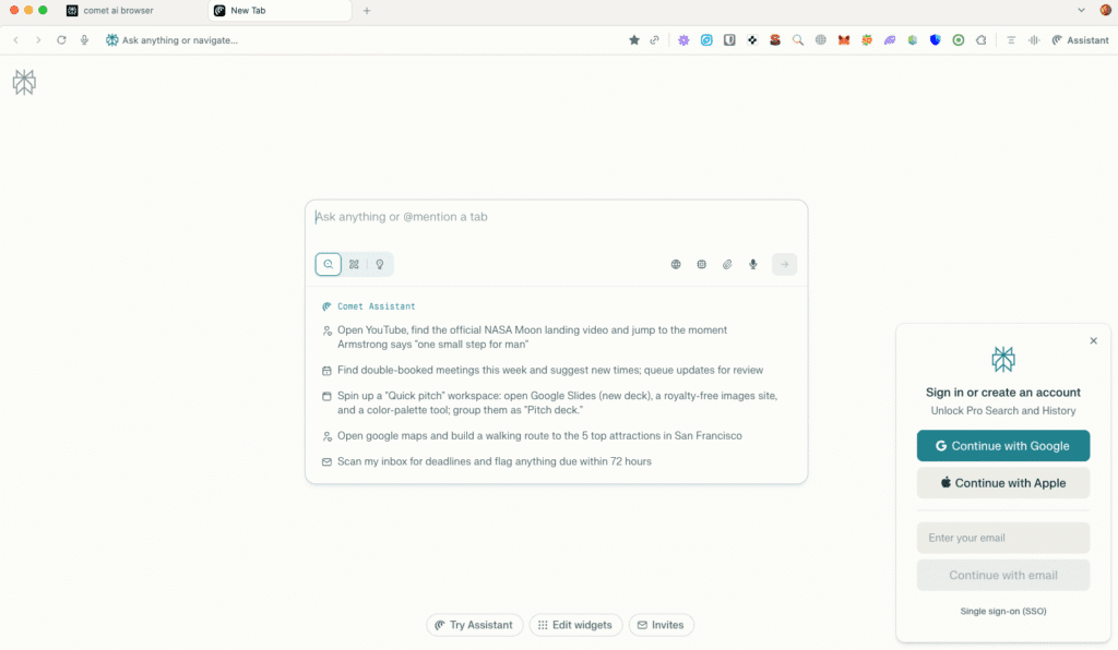 Best AI Browsers – Comet