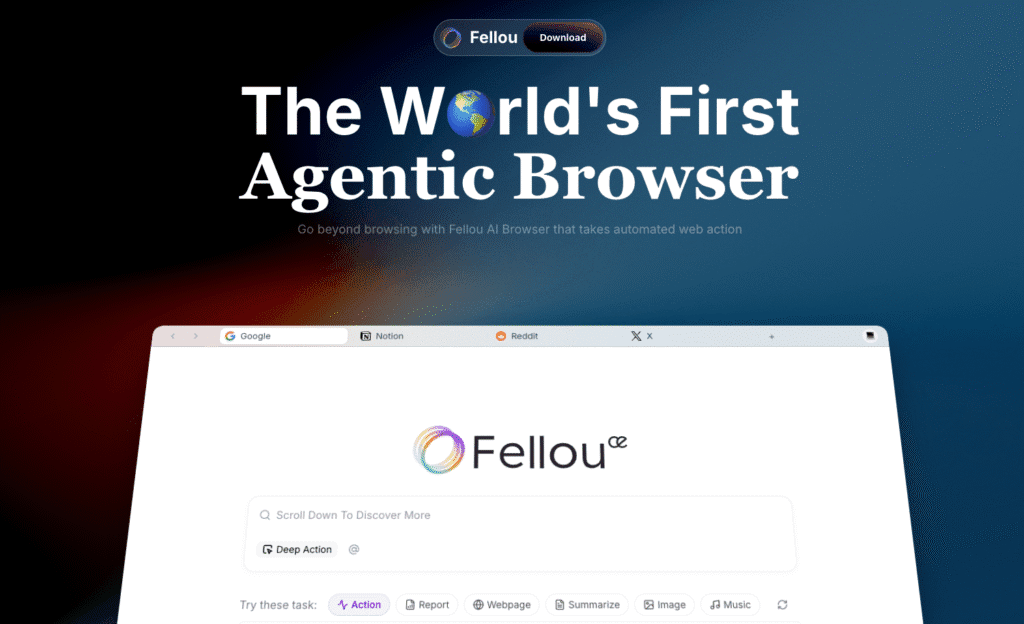 Best Ai browser – Fellou