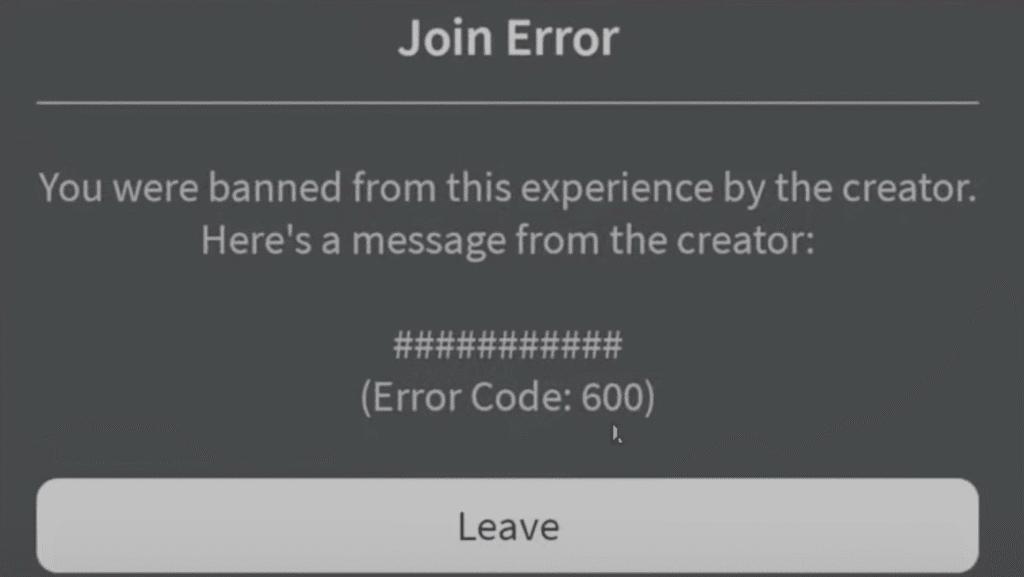 How to bypass roblox error 600