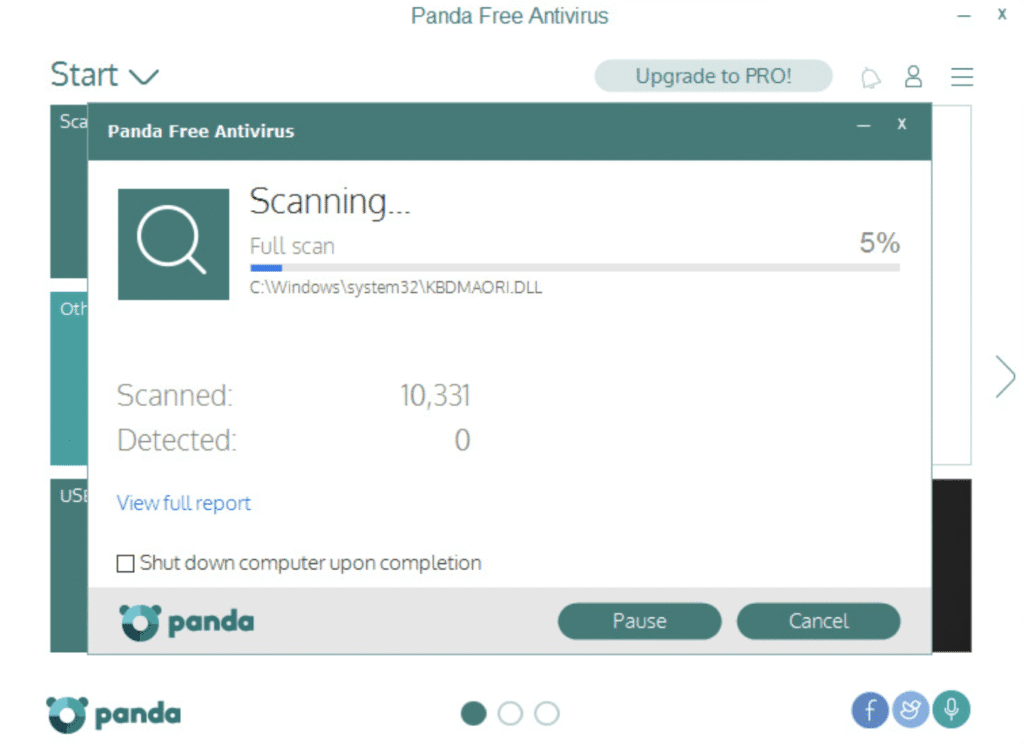 Panda free antivirus