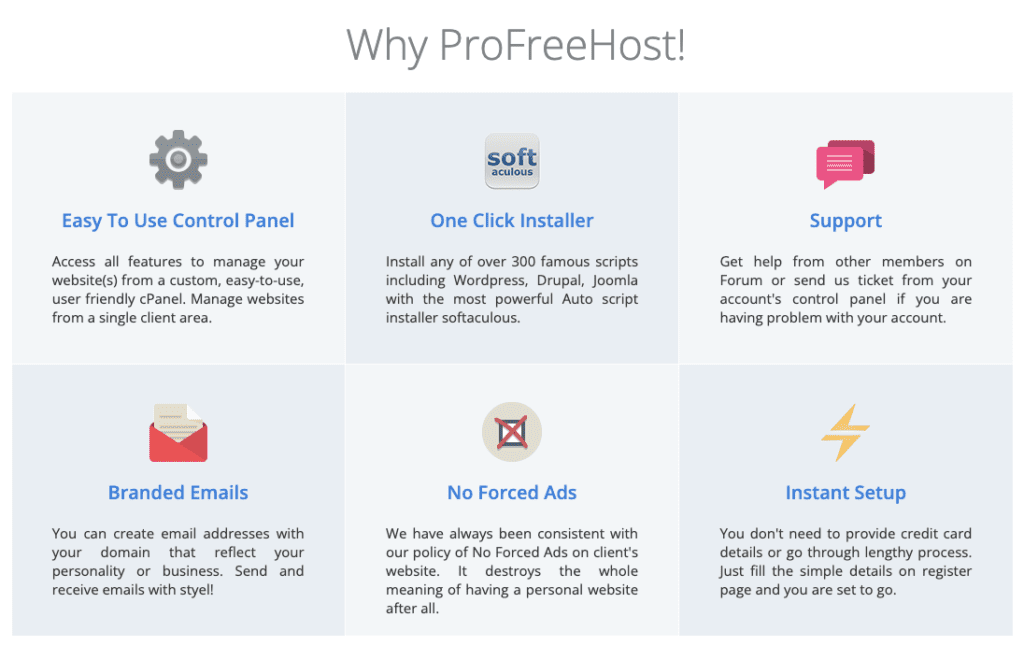 ProFreeHost: A Familiar Experience Built on the Same Infrastructure