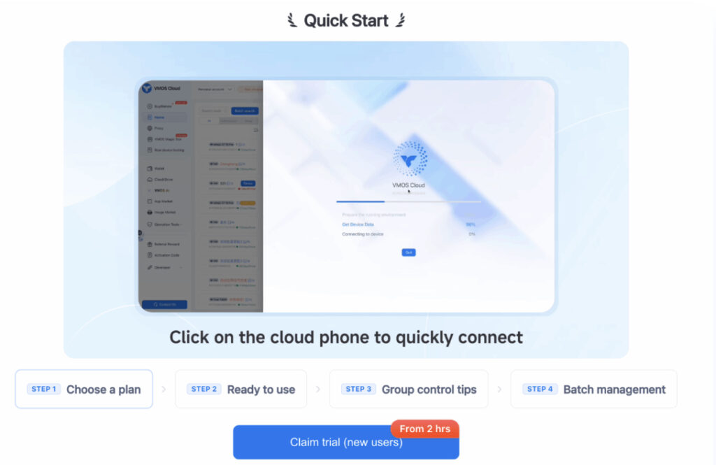 VMOS Cloud free trial